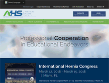 Tablet Screenshot of americanherniasociety.org